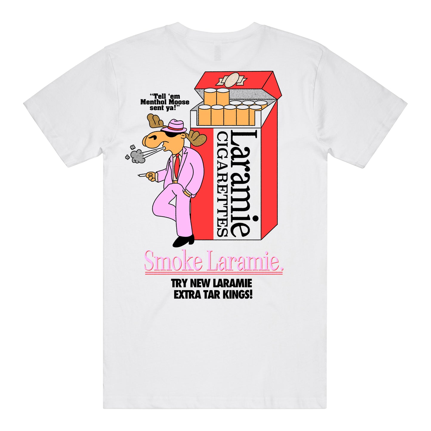 Laramie 'Menthol Moose' T-Shirt *CHEST + BACK PRINT*