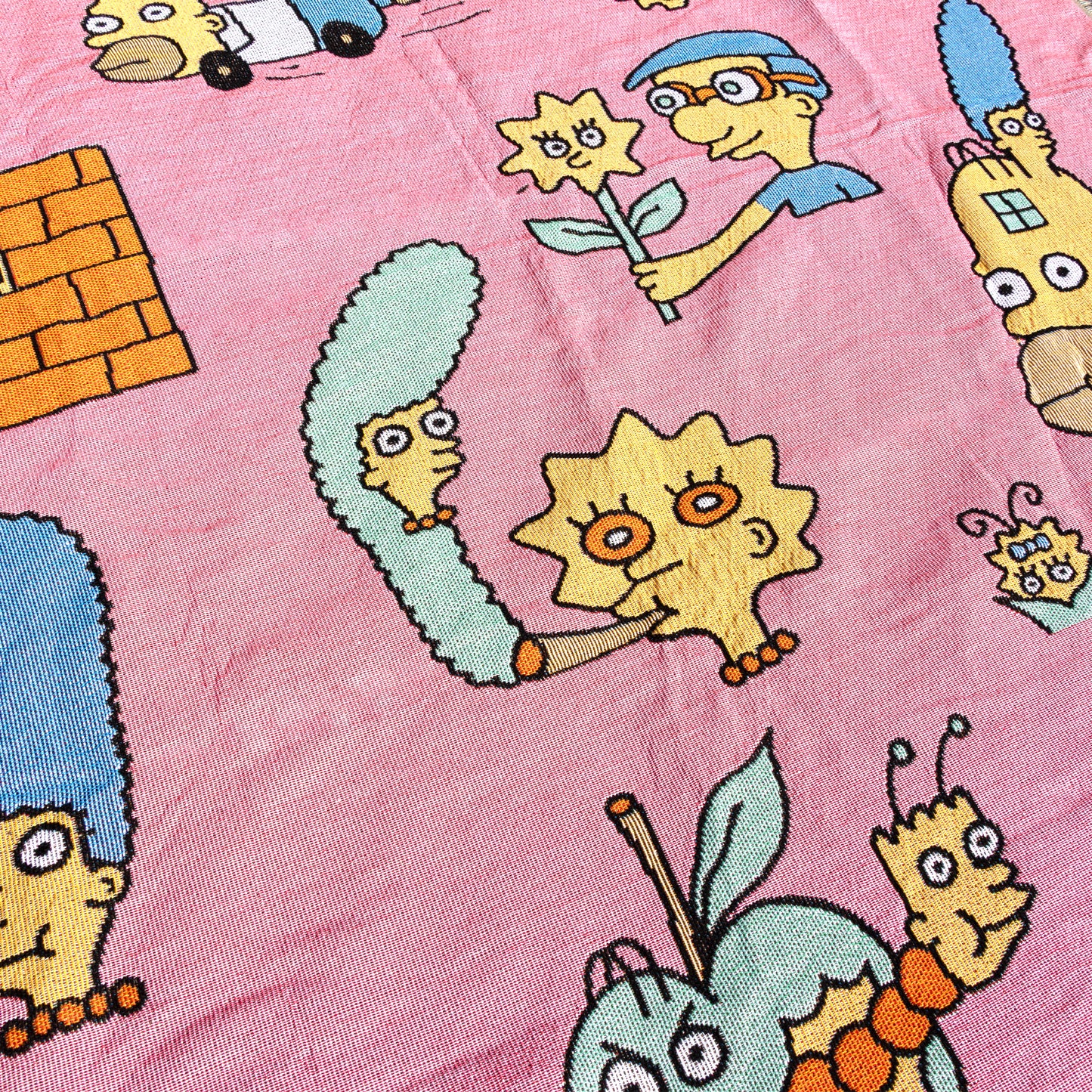 'Popular TV Yellow Family Poster' Tapestry Blanket