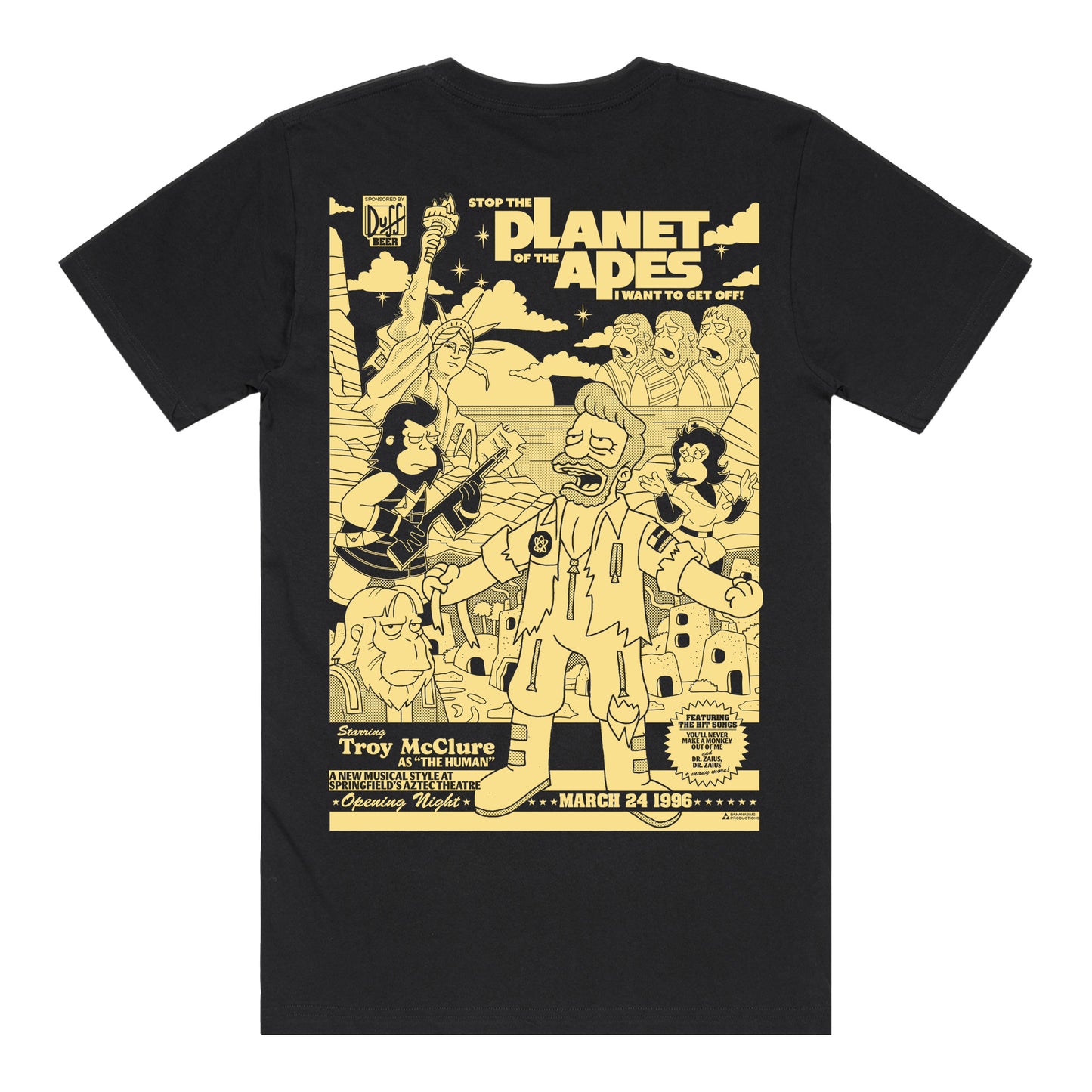 Apes T-Shirt (Black) *CHEST + BACK PRINT*