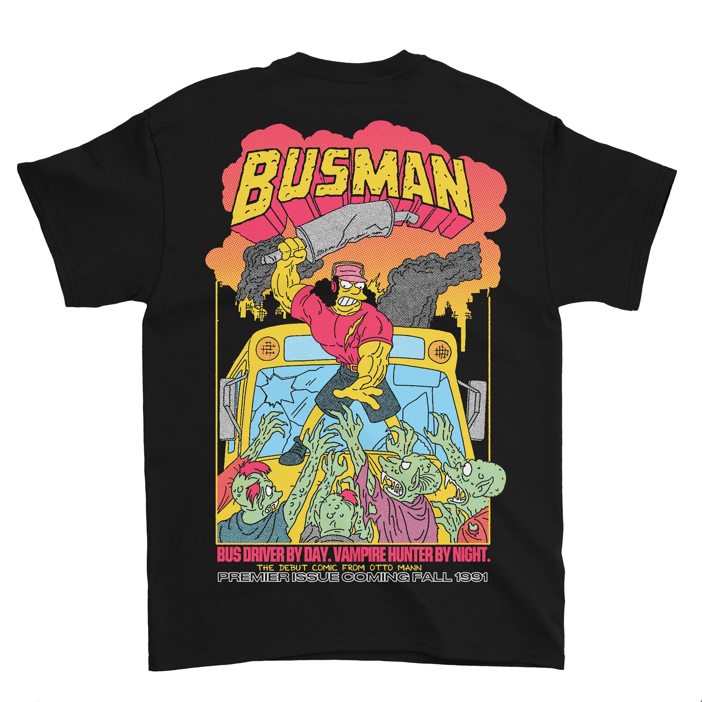 Busman Tee (Black) *CHEST/BACK*