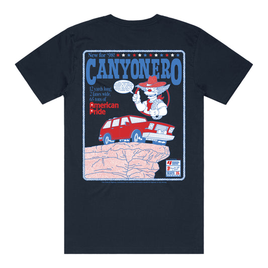 Canyonero T-Shirt (Navy) *CHEST + BACK PRINT*