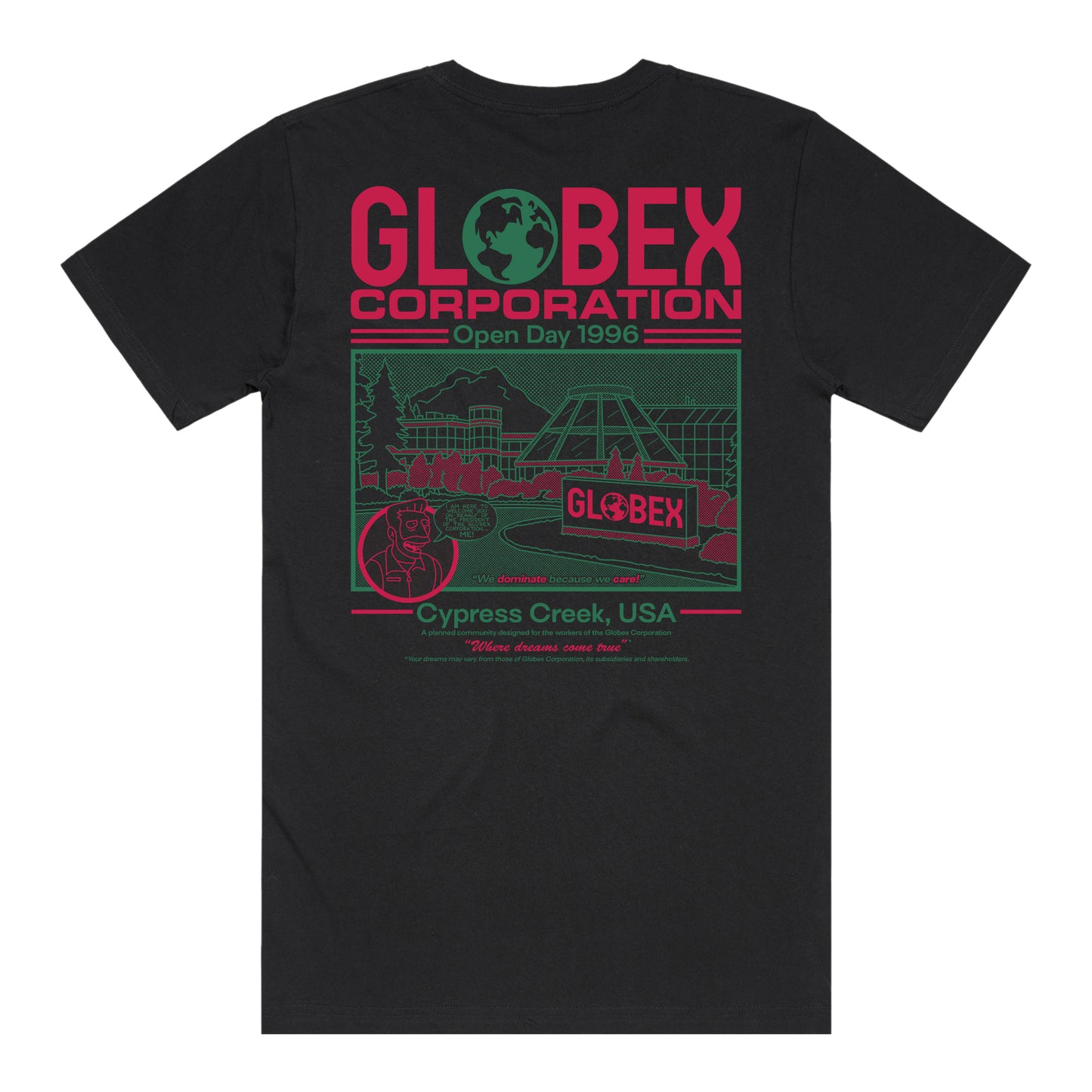 Globex T-Shirt (Black) *CHEST + BACK PRINT*