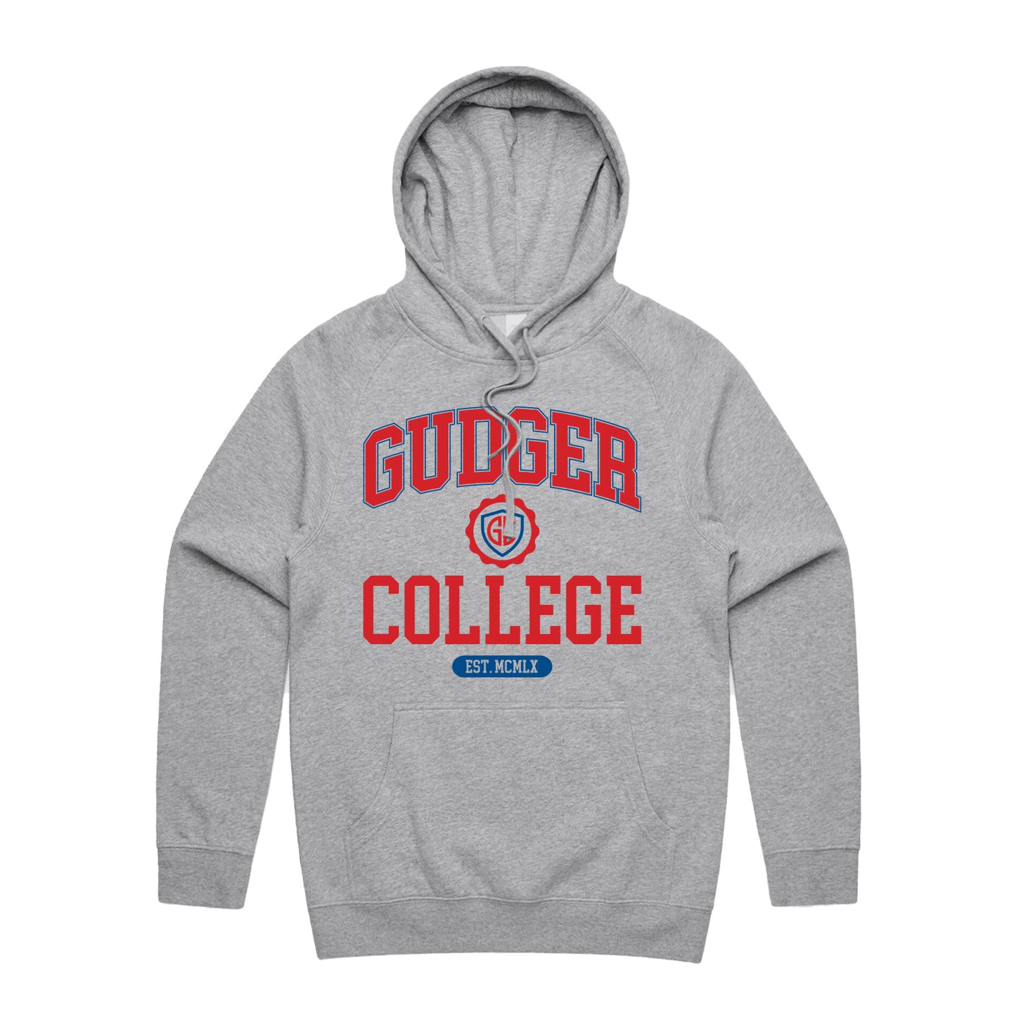 Gudger College Pullover Hoodie (Athletic Grey)