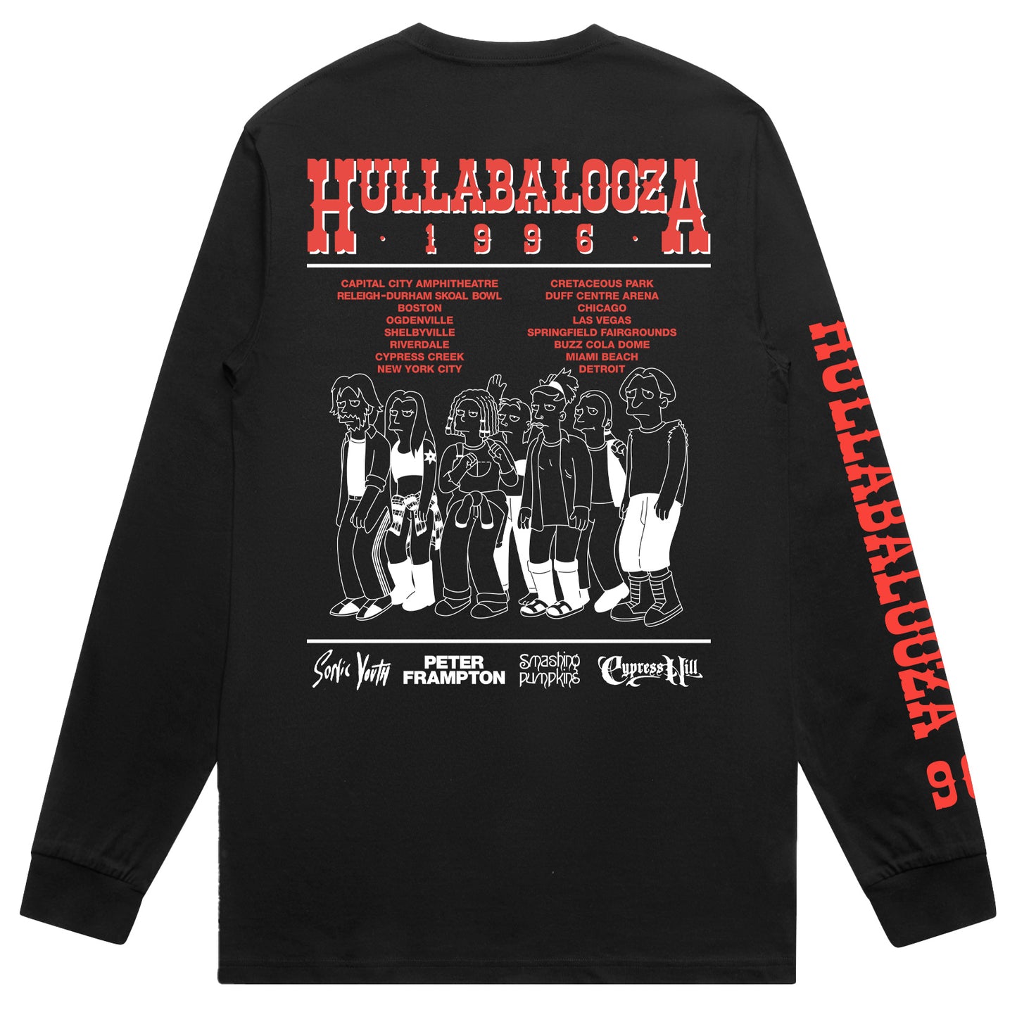 Hullabalooza Long Sleeve T-shirt (Black)