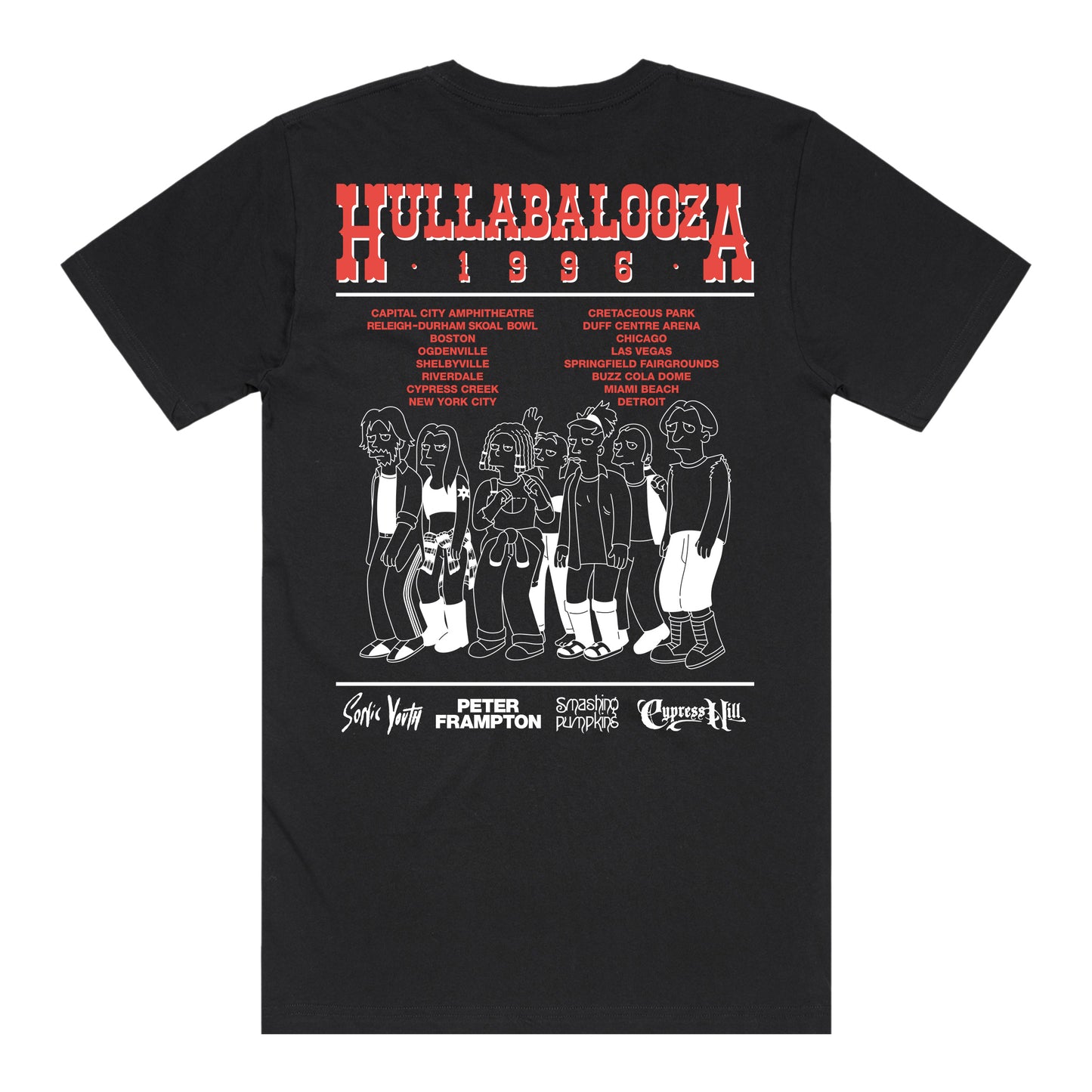 Hullabalooza Sort Sleeve T-shirt (Black)