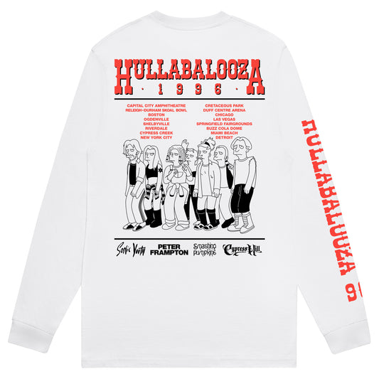 Hullabalooza Long Sleeve T-shirt (White)