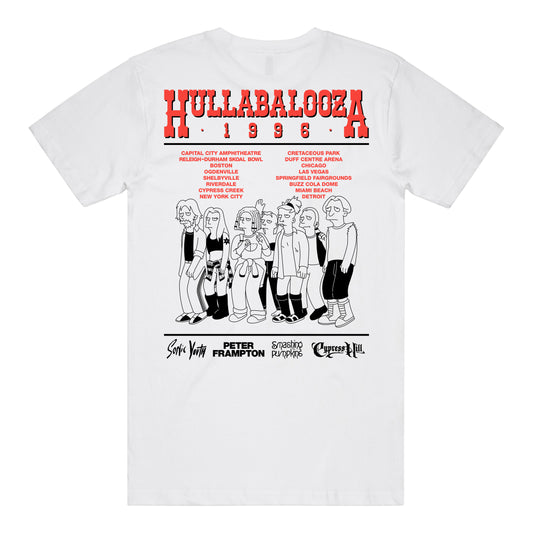 Hullabalooza Sort Sleeve T-shirt (White)