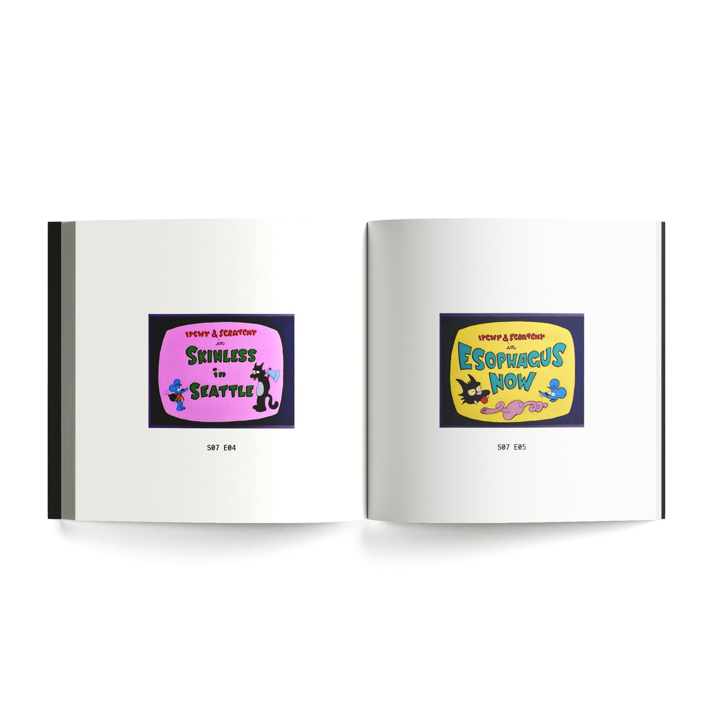 Title Cards from The Itchy & Scratchy Show Book Zine