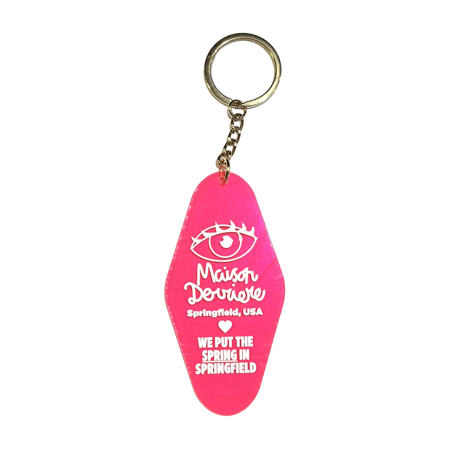 Maison Derriere Keychain (Neon Pink)
