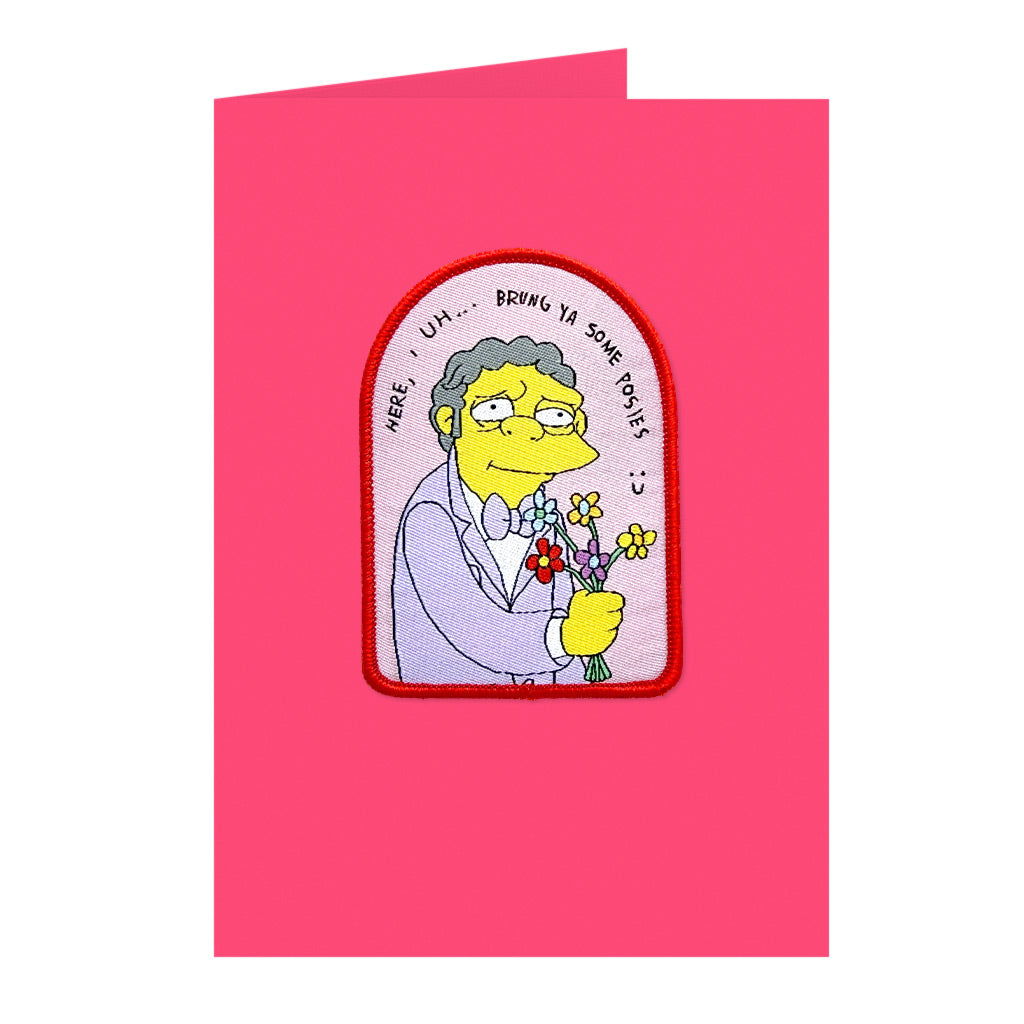Moe Posies Patch Greetings Card