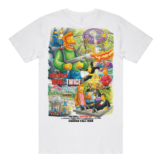 You Only Move Twice T-Shirt (Painted Version) *CHEST + BACK PRINT*