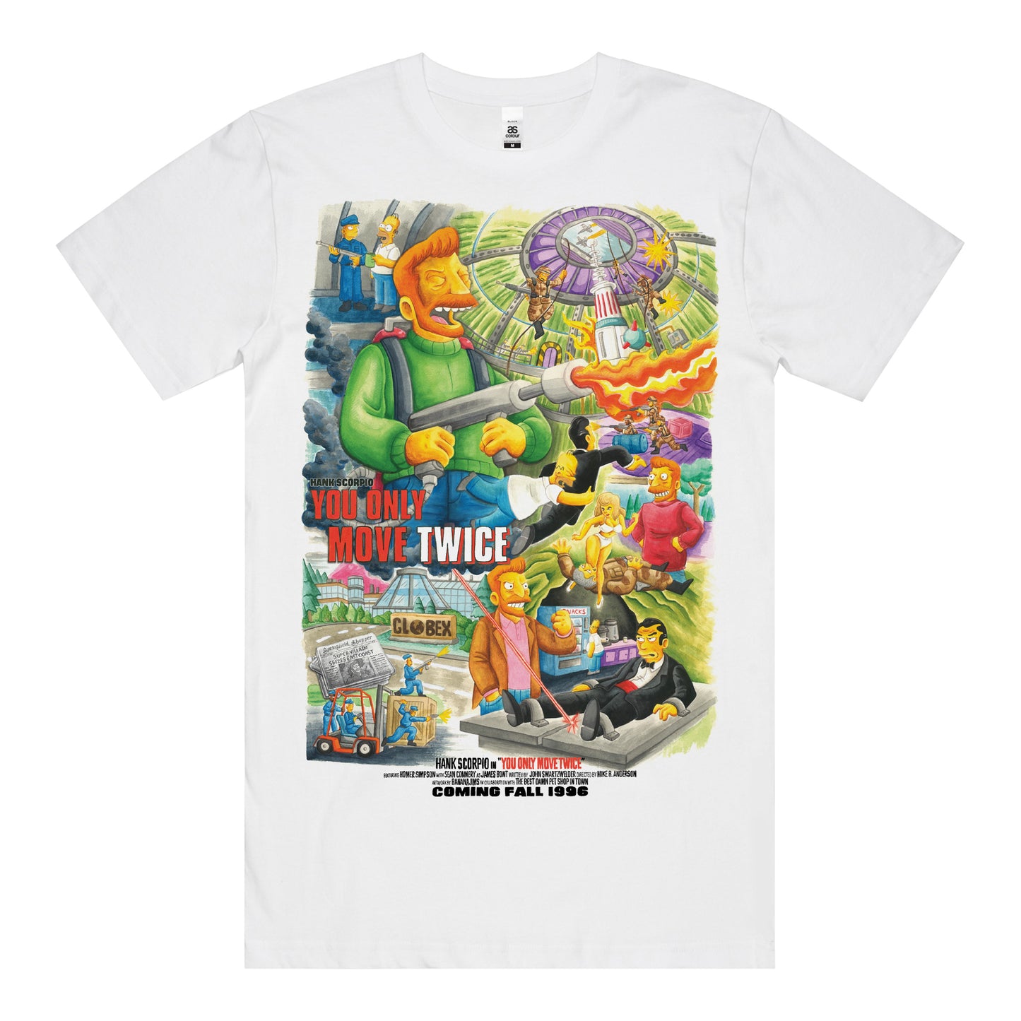 You Only Move Twice T-Shirt (Painted Version) *FRONT PRINT*