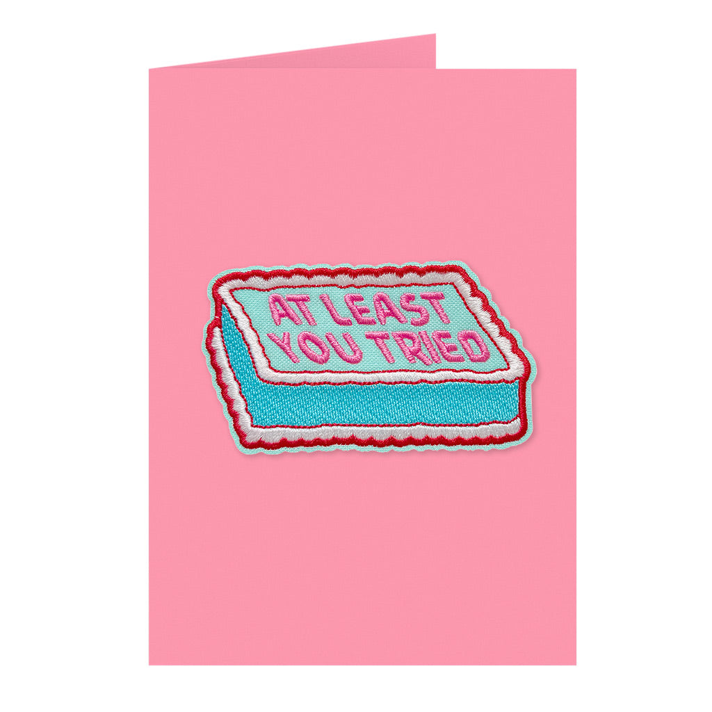 At Least You Tried Patch Greetings Card