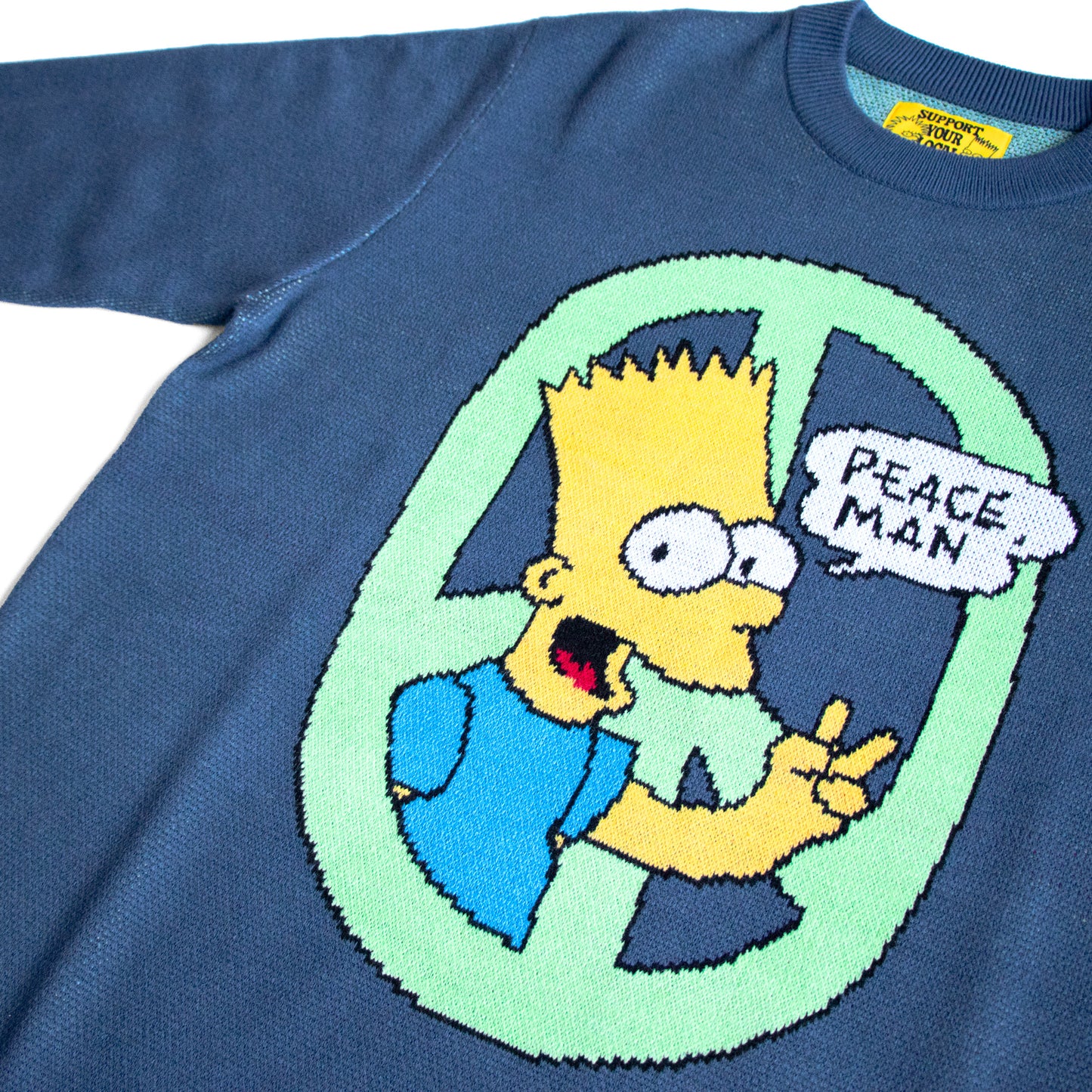 'Peace, Man' Knitted Sweater