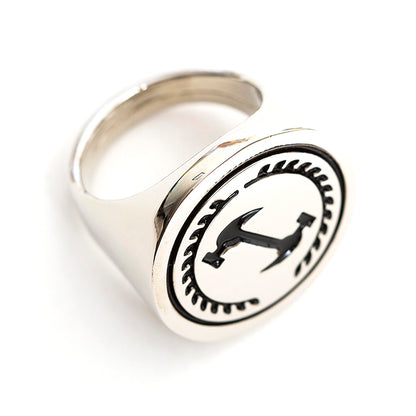 Stonecutter Chrome-Plated Ring (Silver)