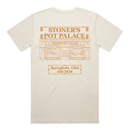 Stoner's Pot Palace T-Shirt (Sand) [PRE-ORDER]