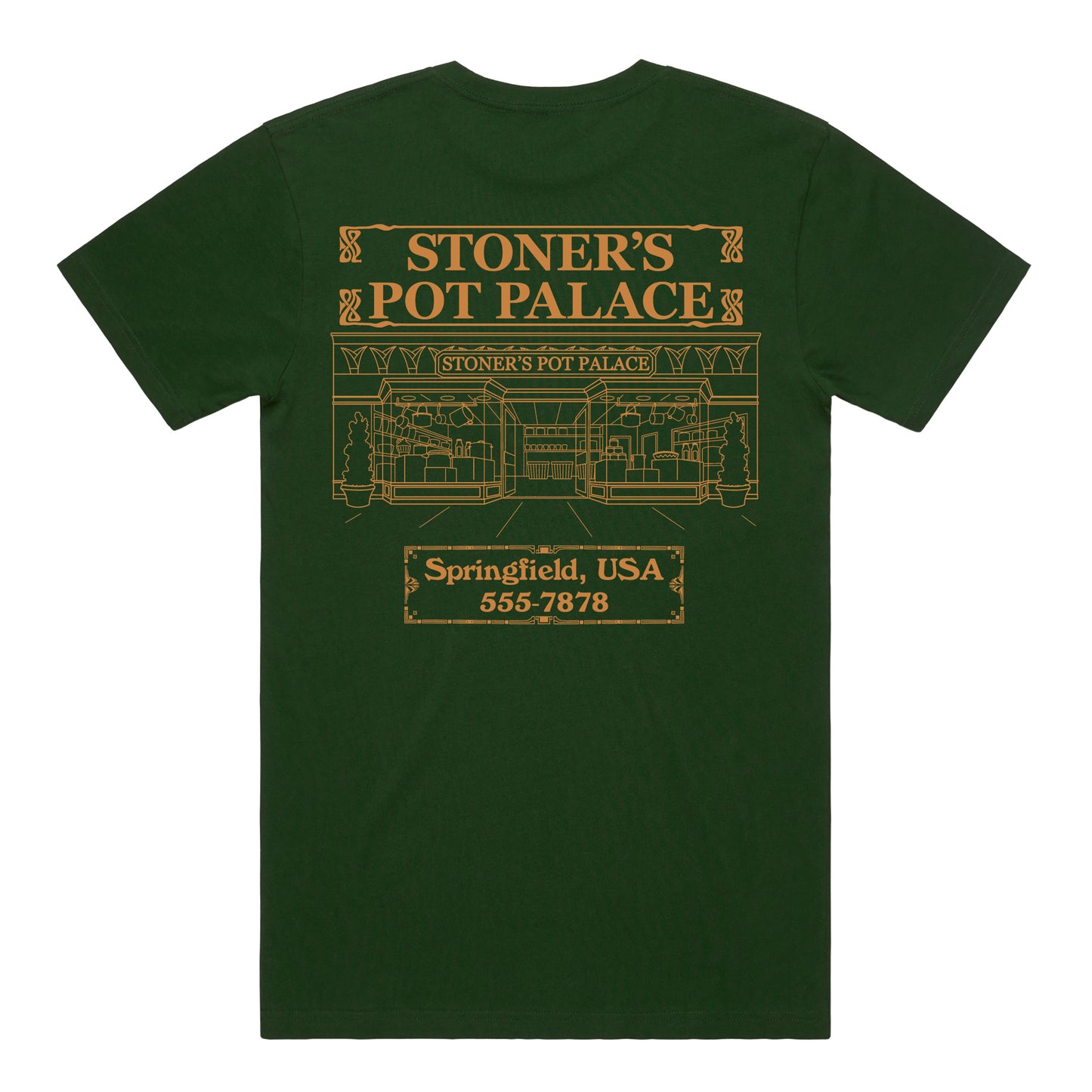 Stoner's Pot Palace T-Shirt (Forest) [PRE-ORDER]