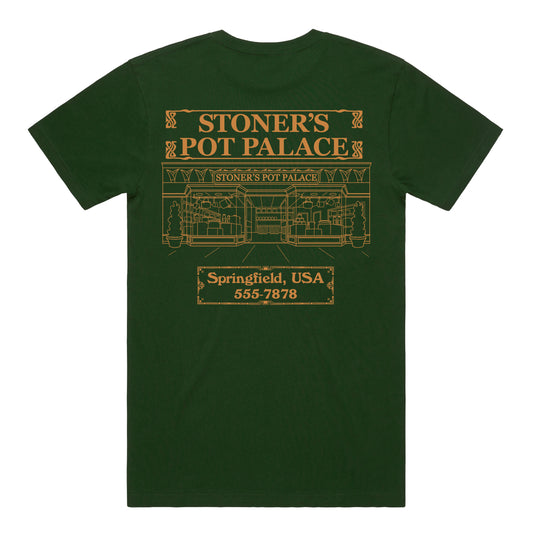 Stoner's Pot Palace T-Shirt (Forest) [PRE-ORDER]