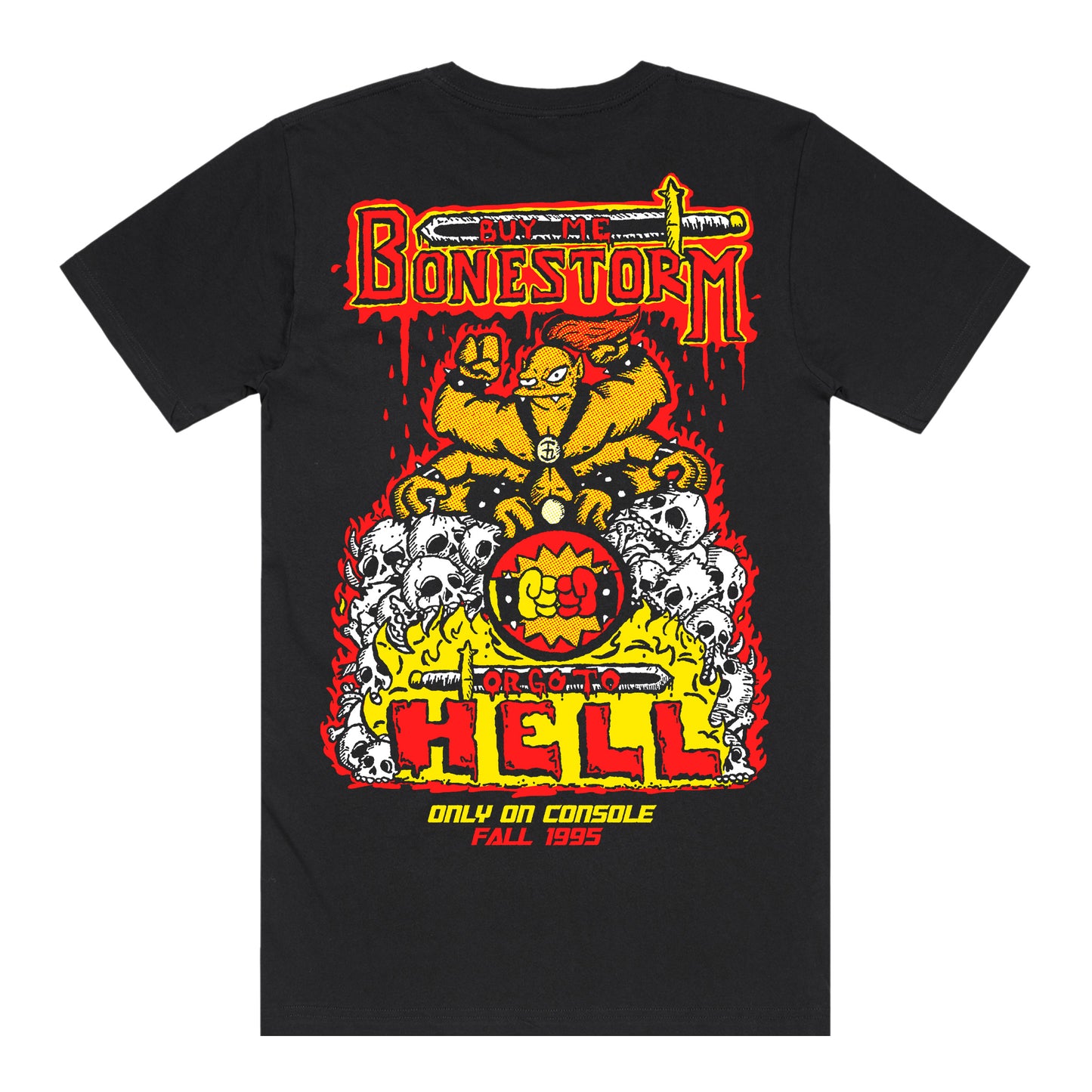 Bonestorm T-Shirt (Black) *CHEST + BACK PRINT*