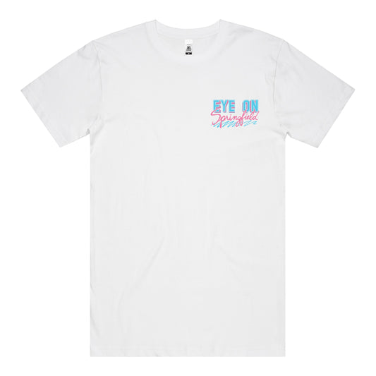 Eye on Springfield T-Shirt (White) *CHEST + BACK PRINT*