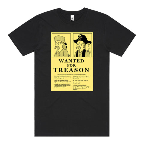 Wanted For Treason T-Shirt (Black)