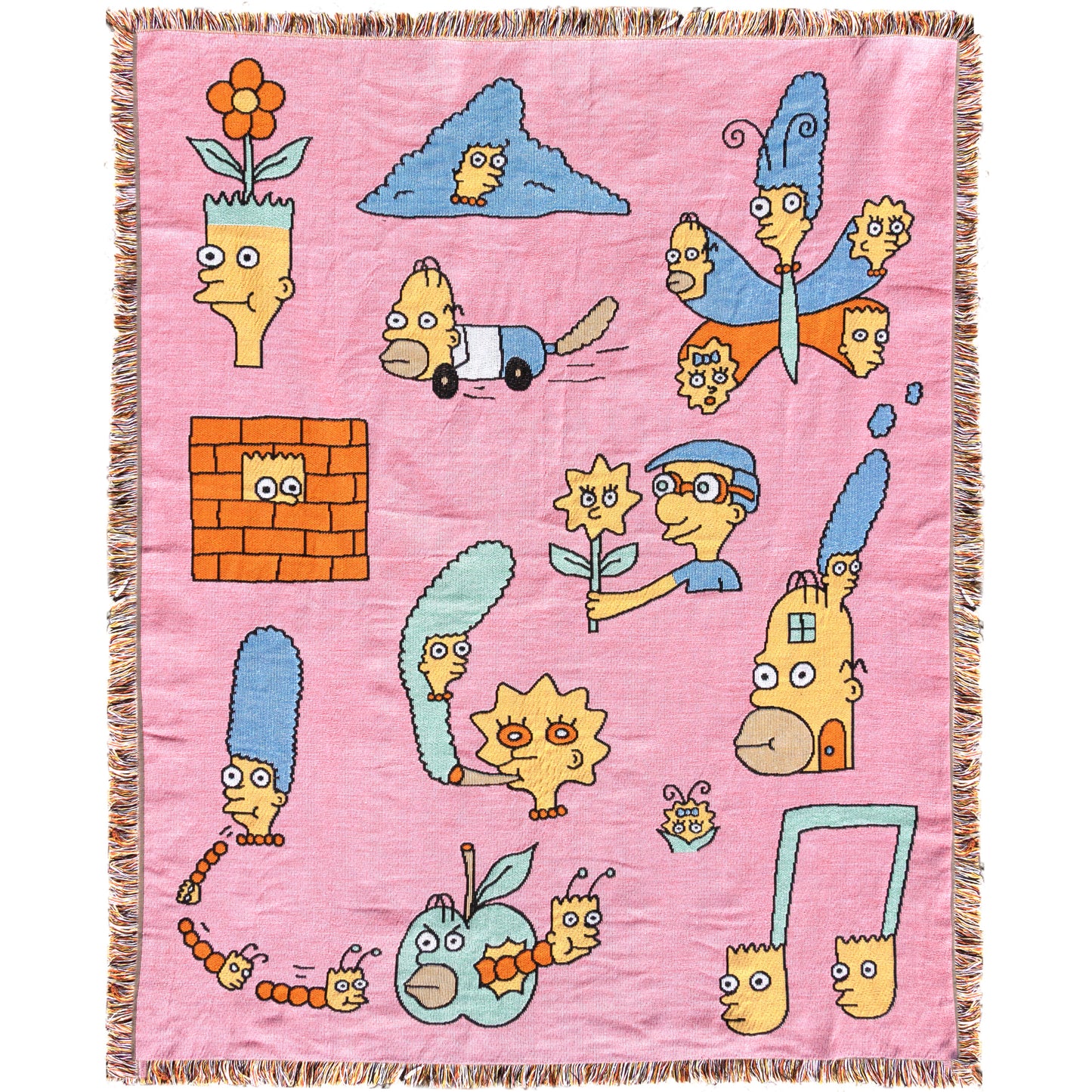 'Popular TV Yellow Family Poster' Tapestry Blanket