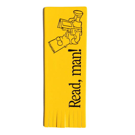 Vegan Leather 'Read, Man!" Bookmark