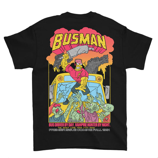 Busman Tee (Black) *CHEST/BACK*