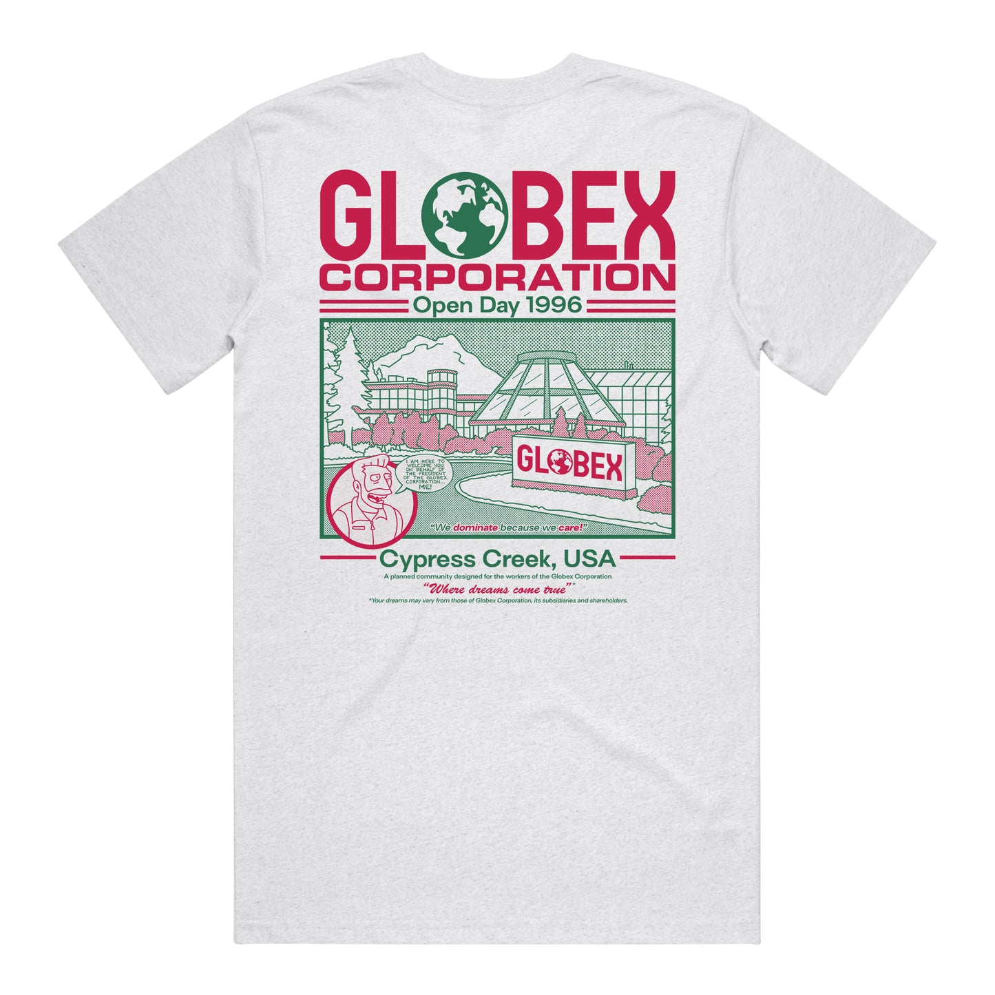 Globex T-Shirt (Ash Grey) *CHEST + BACK PRINT*