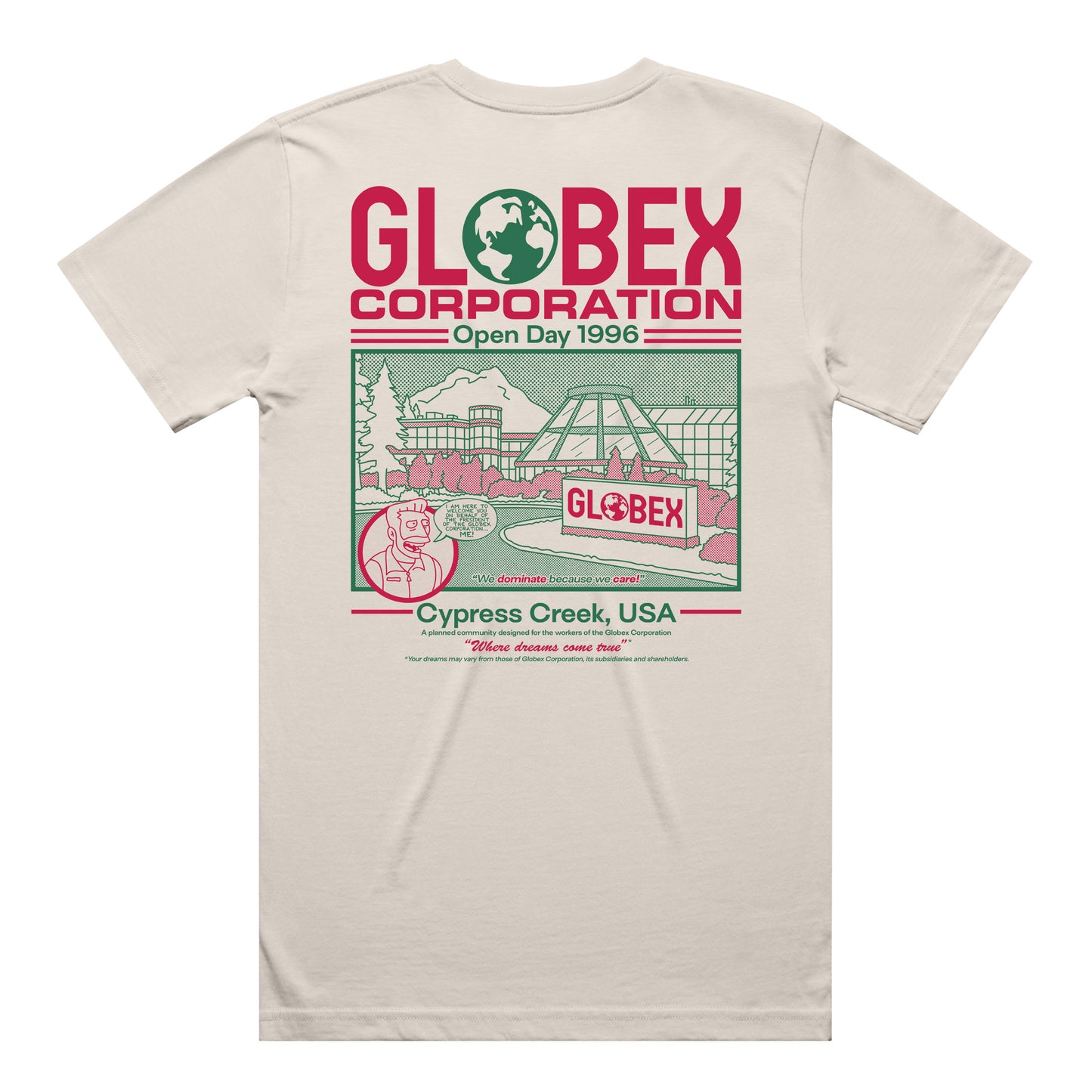 Globex T-Shirt (Bone) *CHEST + BACK PRINT* [PRE-ORDER]