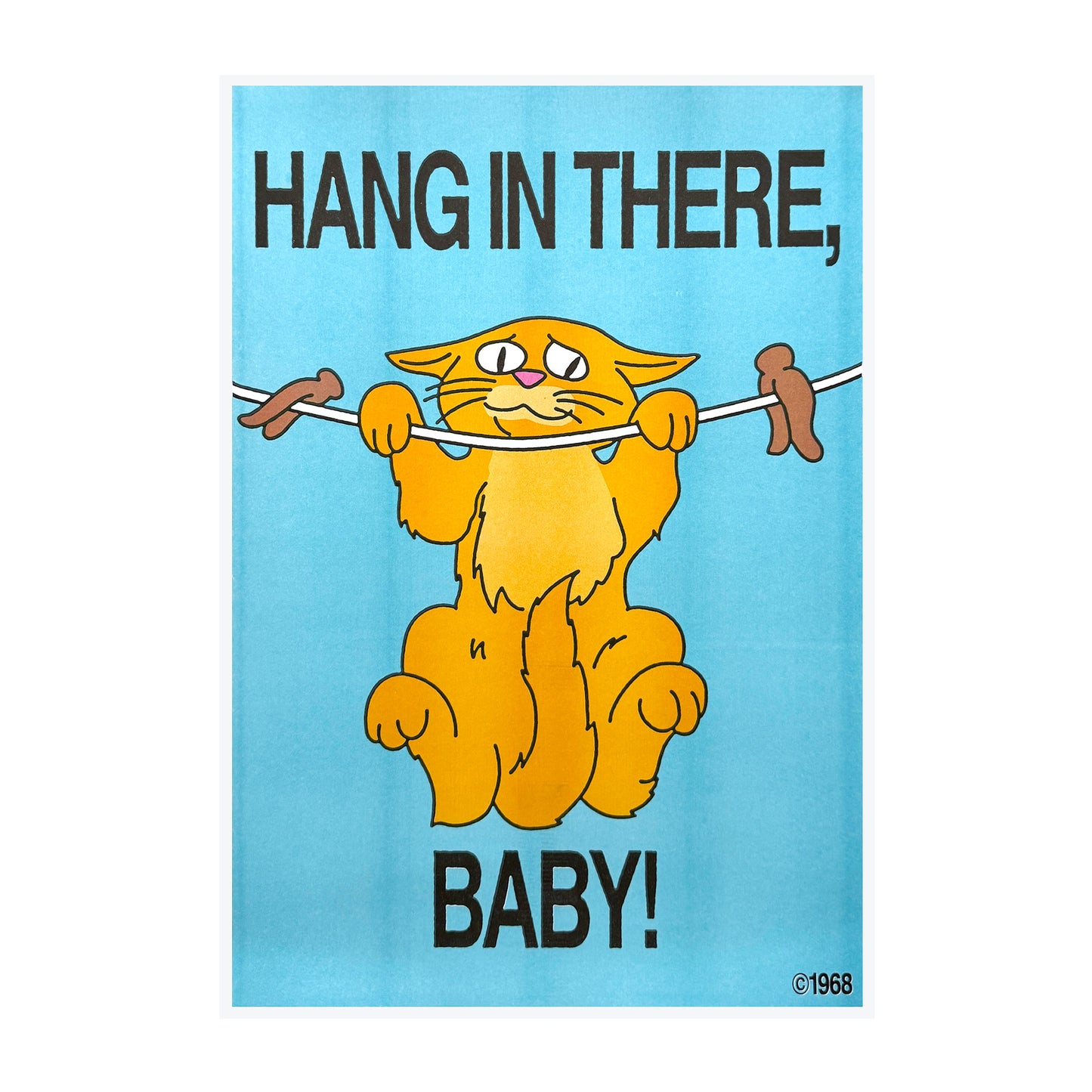 Hang In There, Baby A3 Riso Print