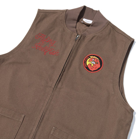 Hellfish Heavy Canvas Vest (Brown)