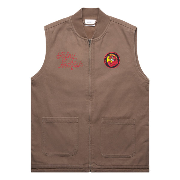 Hellfish Heavy Canvas Vest (Brown)