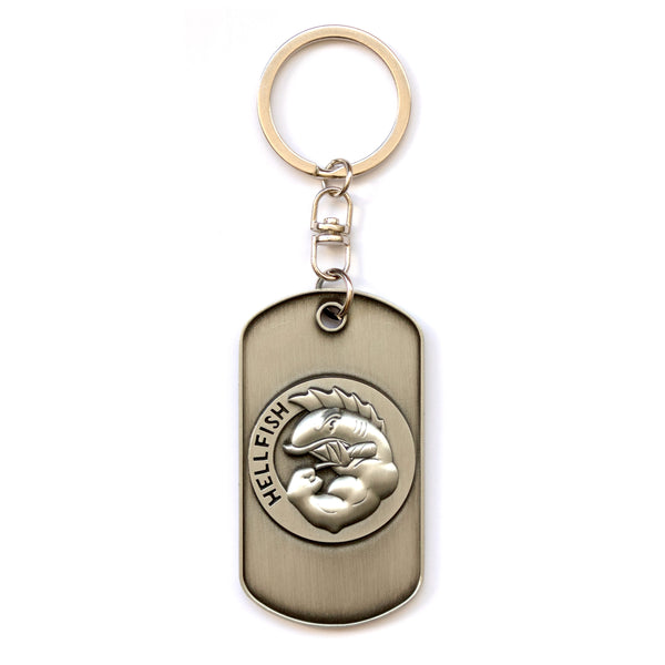 Flying Hellfish Dogtag Keychain