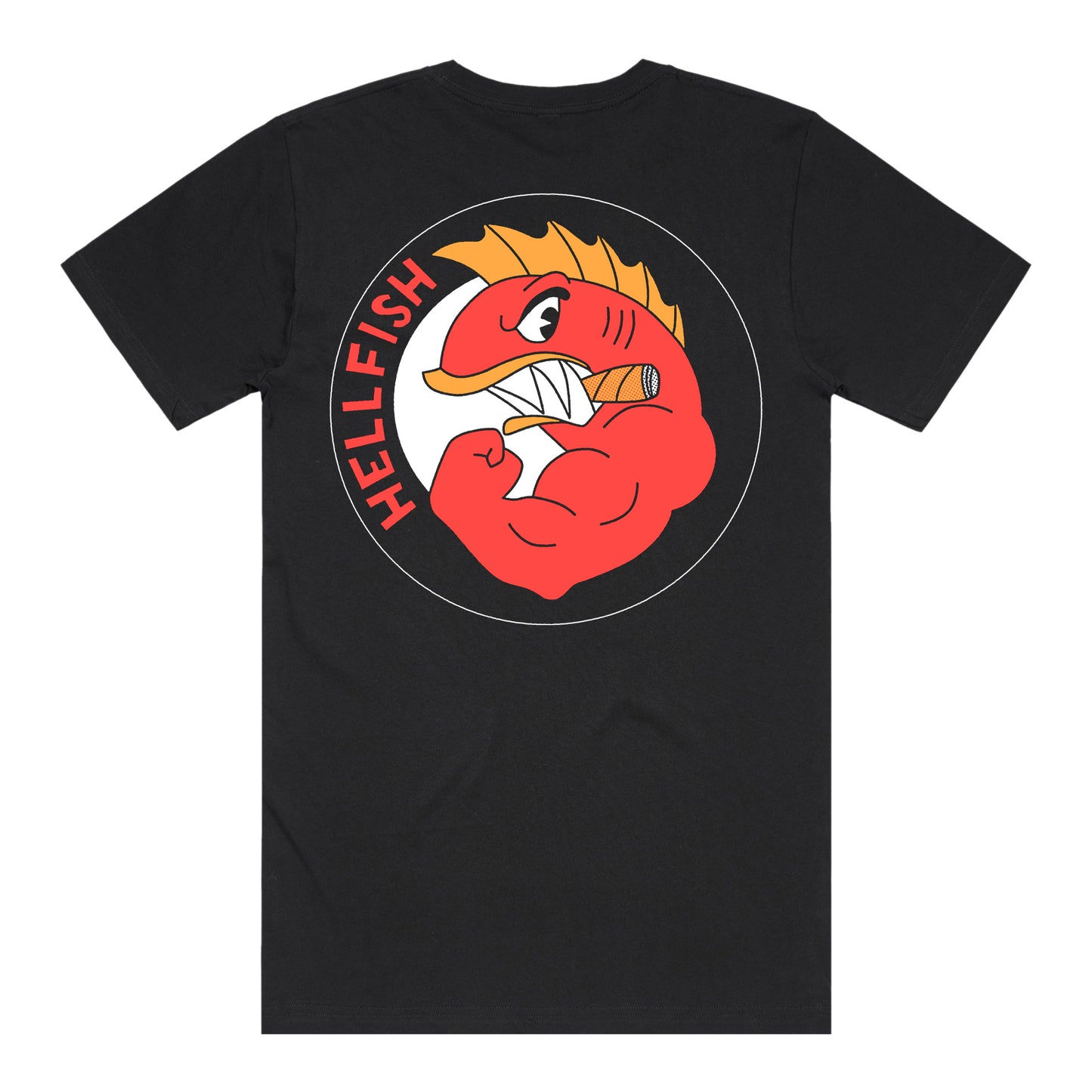 Hellfish T-Shirt (Black) *CHEST + BACK PRINT*