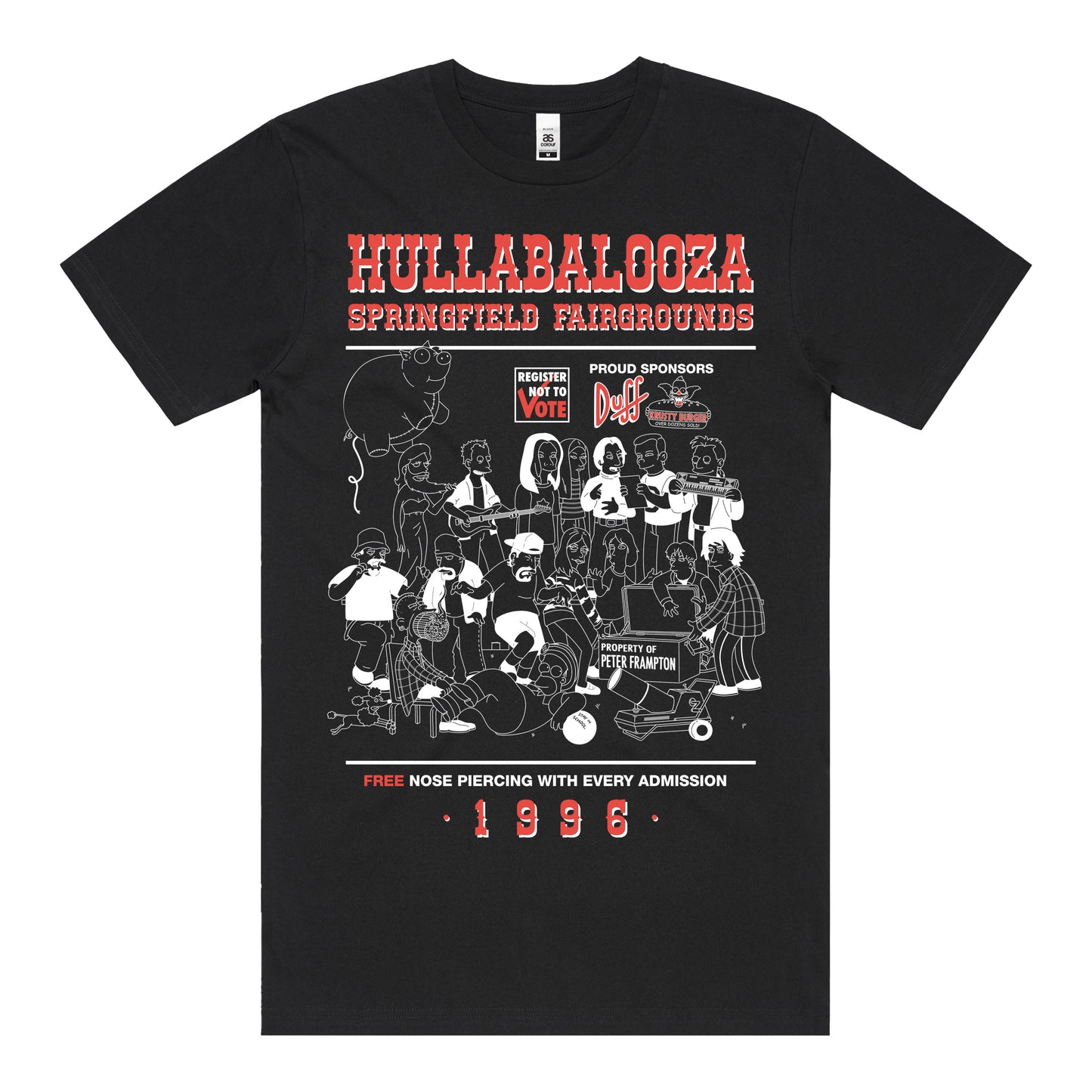 Hullabalooza Sort Sleeve T-shirt (Black)