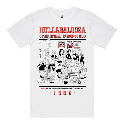Hullabalooza Sort Sleeve T-shirt (White)