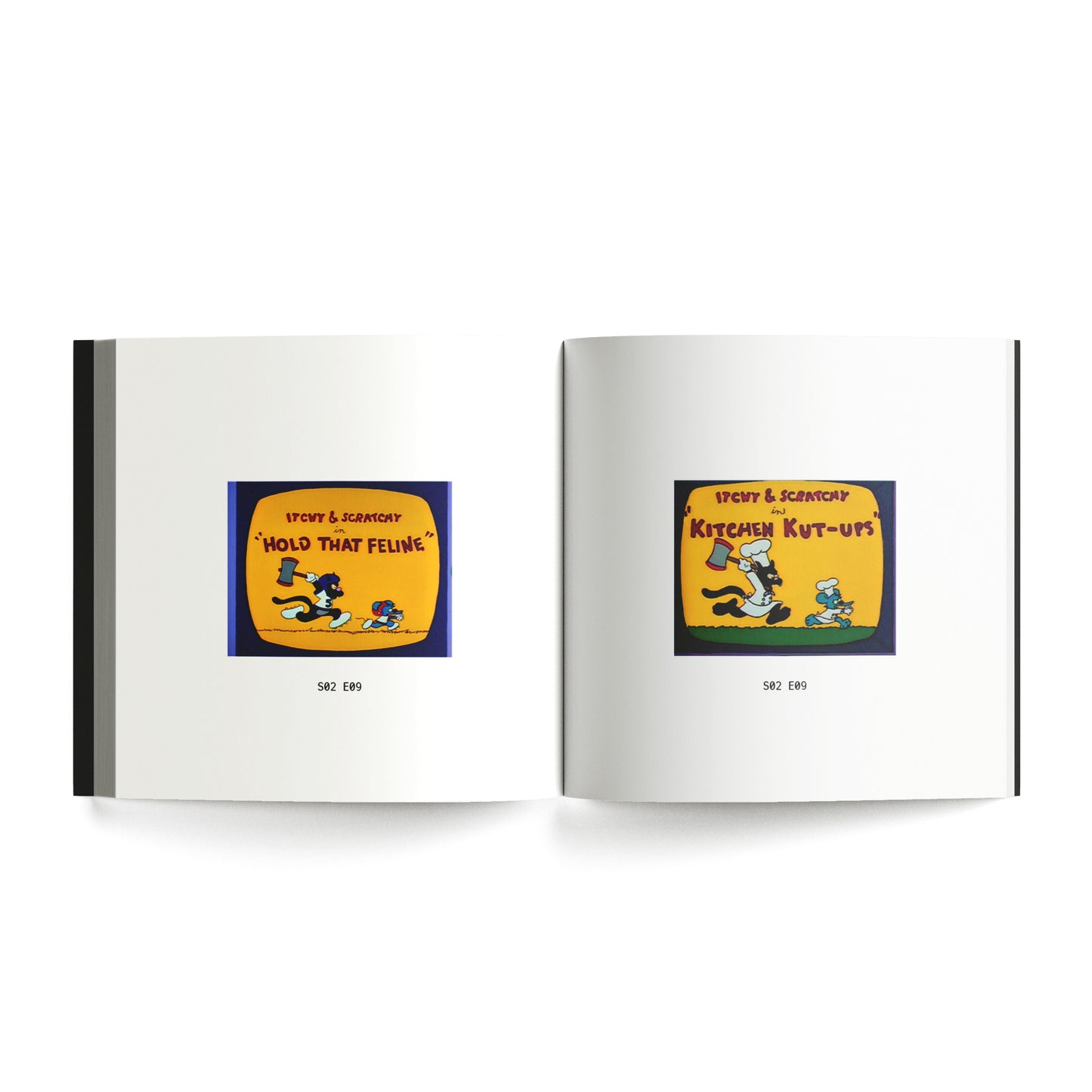 Title Cards from The Itchy & Scratchy Show Book Zine