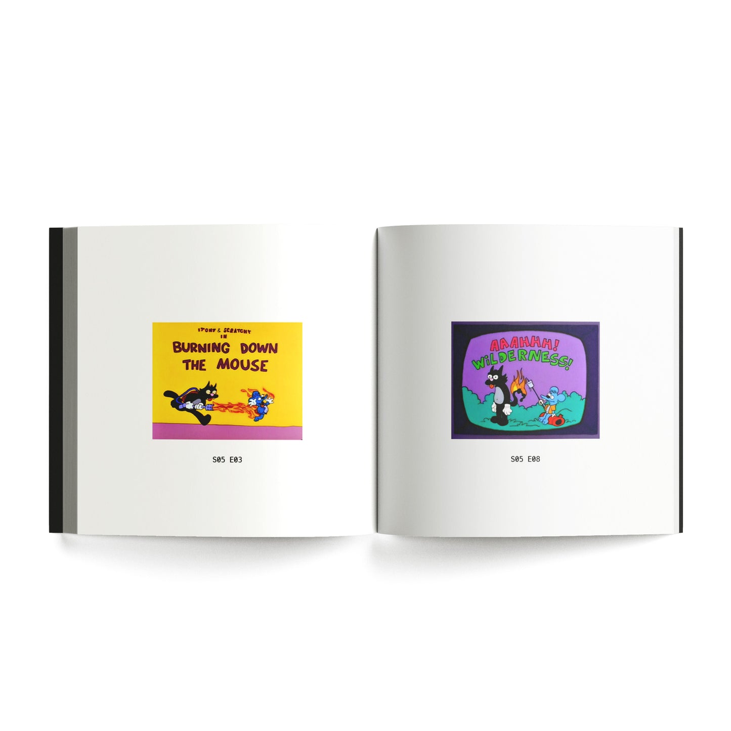 Title Cards from The Itchy & Scratchy Show Book Zine