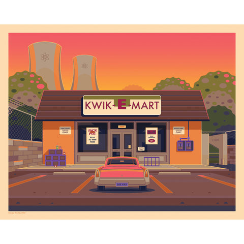 Kwik-E-Mart Print by George Townley (Day Variant)