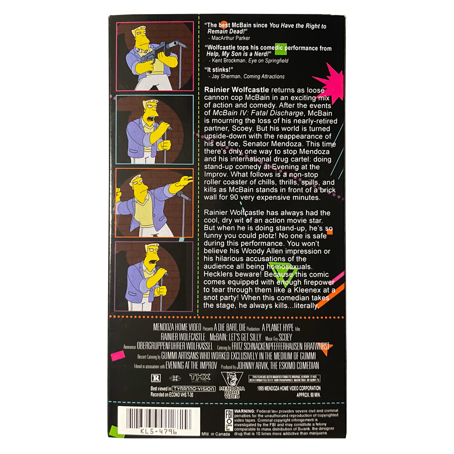 McBain: Let's Get Silly VHS Tape [PRE-ORDER] Ships Nov 21