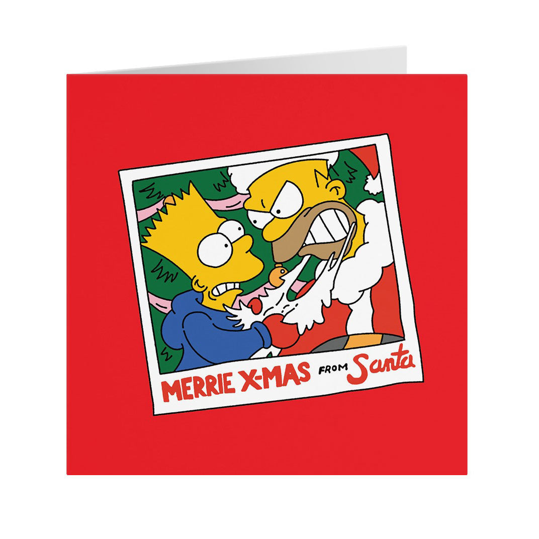 Merrie Christmas From Santa Greeting Card