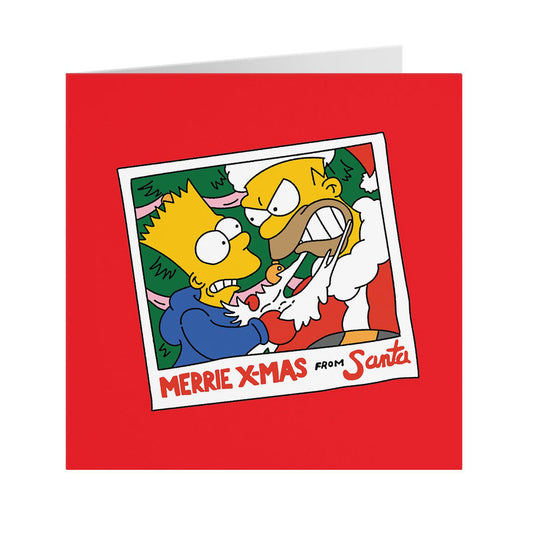 Merrie Christmas From Santa Greeting Card