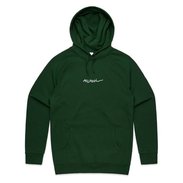 Embroidered Milpool Pullover Hoodie (Forest)