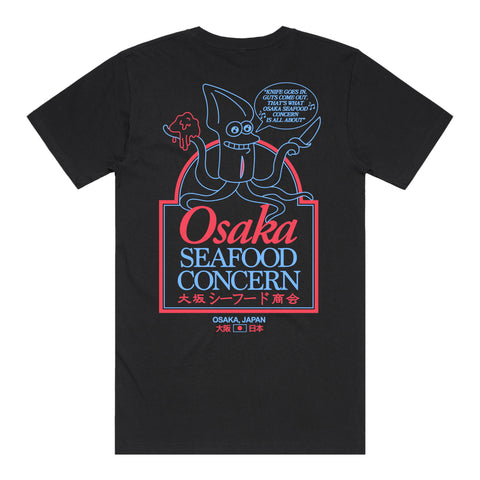 Osaka Seafood Concern T-Shirt (Black) *POCKET/BACK PRINT*