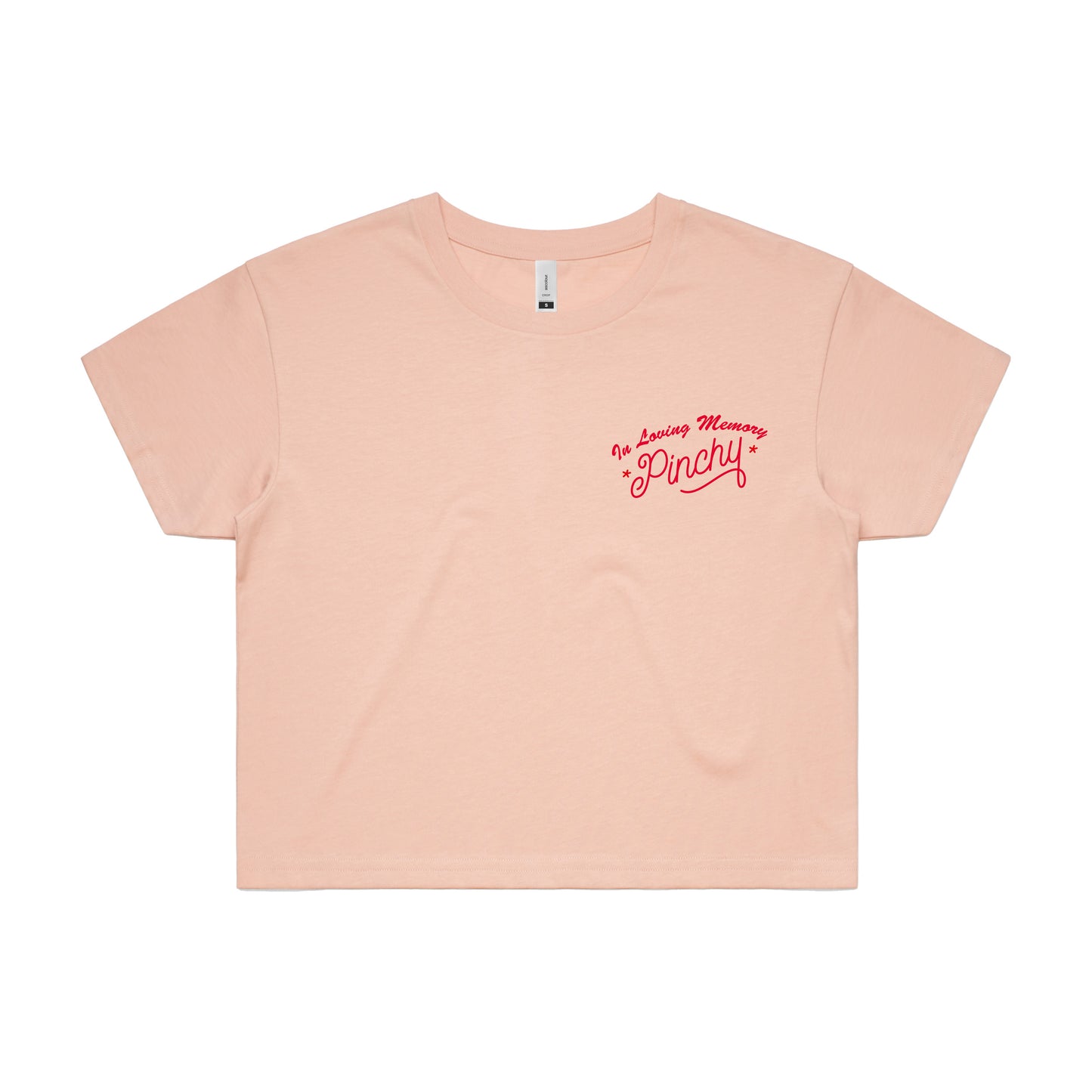 In Loving Memory Of Pinchy Ladies Crop T-Shirt (Pink)
