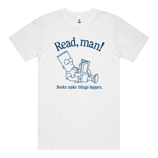 Read Man! (Bart variant) T-Shirt (White)