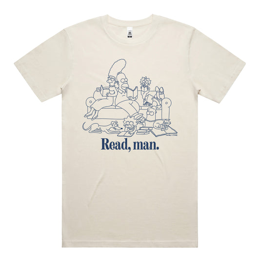 Read Man! (Family variant) T-Shirt (Ecru)