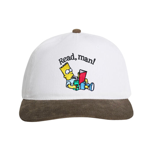 Read Man Cord Snapback Hat (Brown/Natural)