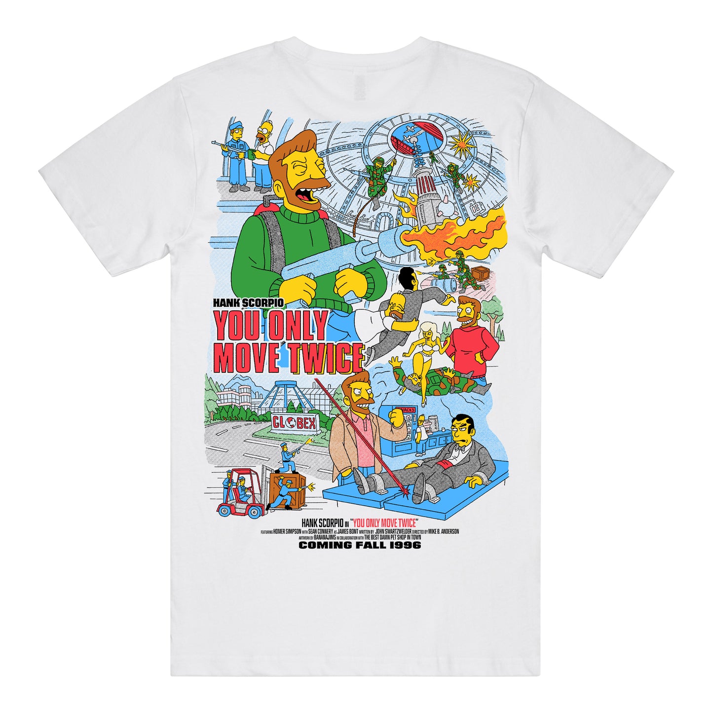 You Only Move Twice T-Shirt *CHEST + BACK PRINT*